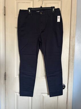 NWT Old Navy high rise skinny stretch navy captain uniform pants size 16